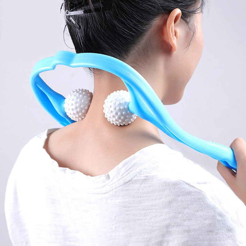 Neck Massage Tool Pressure Yoga Sticks Stretching Point Therapy Pressure Relieve Hand Roller