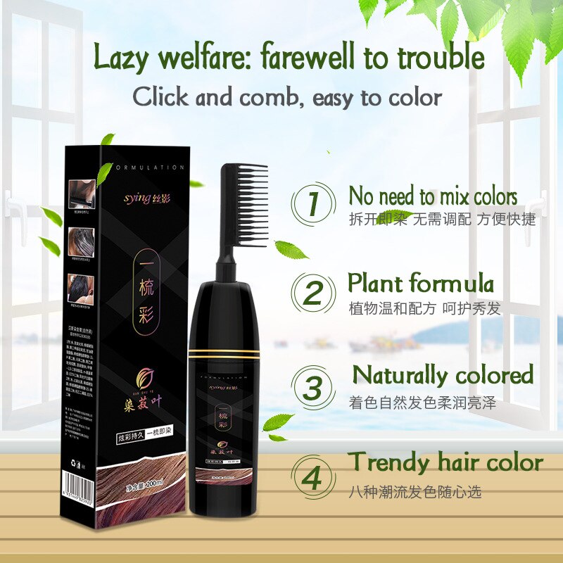 Fashion Hair Dyeing Comb Natural Organic Hair Dye Comb At Home Plant Hair Dye Shampoo Hair Dye Brush Energetic Color Hair Cream