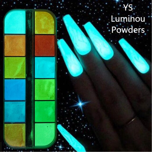 Luminous Nail Neon Glitter Sequin Butterfly Hexagon Fluorescent Green Flake Glow in the Dark Nail Art Manicure Decoration BE1861