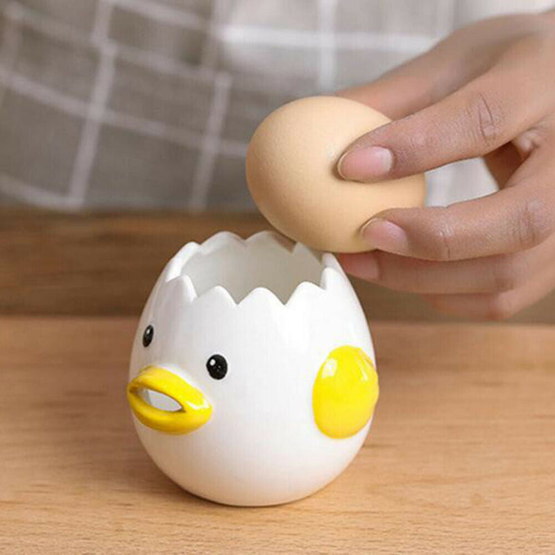 Lovely Egg White Separator Cartoon Chicken Ceramic Yolk Dividers Kitchen Tool