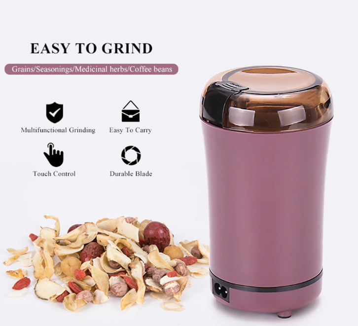 Mini Kitchen Electric Coffee Grinder Cereals Nuts Beans Spices Grains Grinding