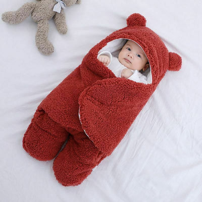 Baby Sleeping Bag Ultra-Soft Fluffy Fleece Newborn Receiving Blanket Infant Boys Girls Clothes Sleep Nursery Wrap Swaddle