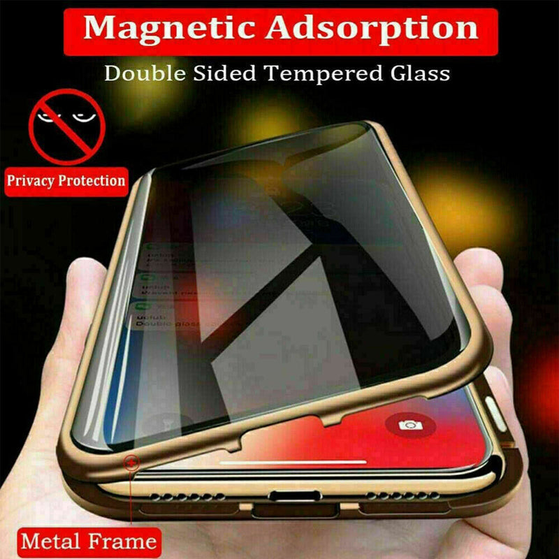 360 Full Body Anti-Spy Magnetic Glass Phone Case For Samsung Galaxy Note 20 S10