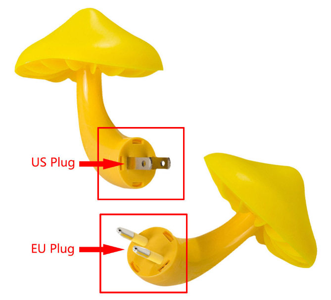 Night Lights Mushroom Shape Automatic Sensor Bedroom Decor Wall Lamps for Kid Room Bedside Lamp US/EU Plug