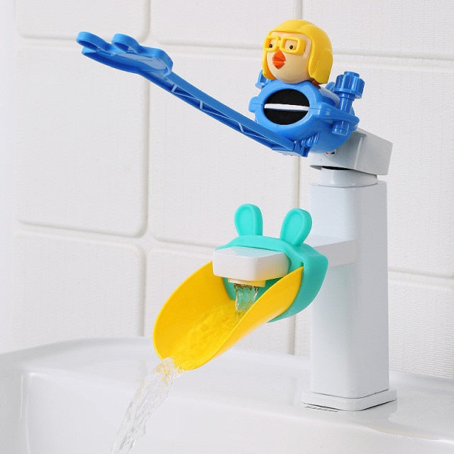 Cartoon Faucet Extender for Kids Hand Washing In Bathroom Sink Accessories Water Pipe Splash-proof Convenient for Baby Washing