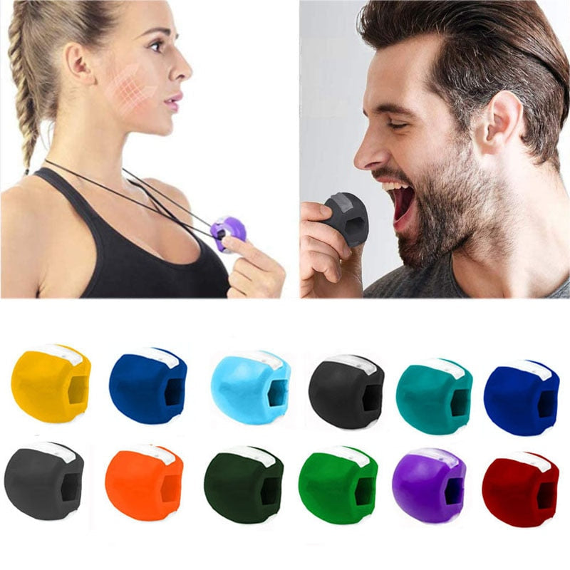 Masseter Ball Jawline Muscle Exerciser Chew Ball Food Grade Silicone Facial  Mandible Trainer Face Fitness Balls 20-50 Pounds