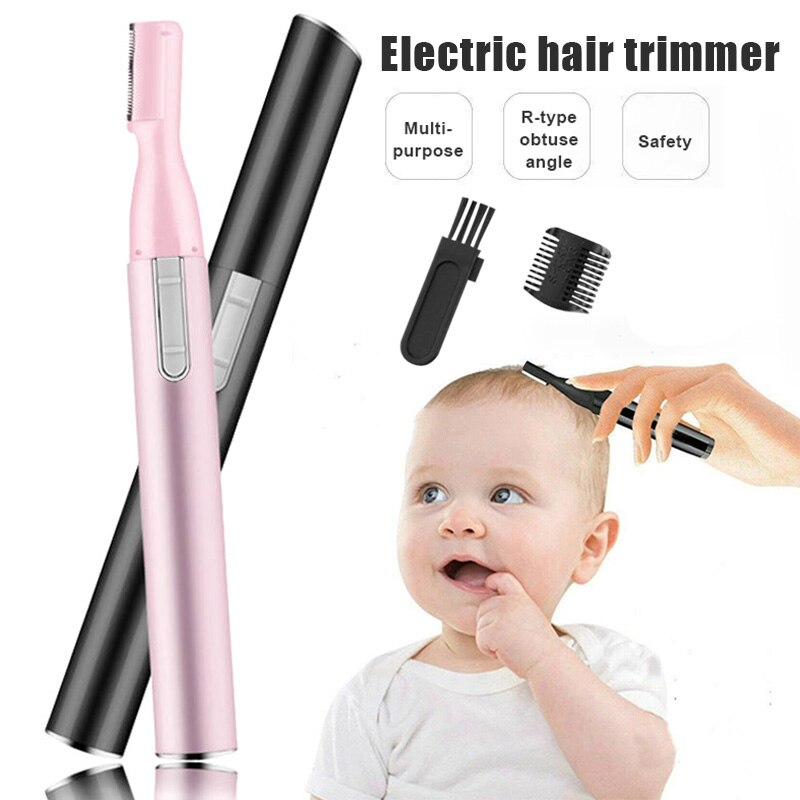 Mute Baby Electric Hair Trimmer Automatic Durable Safe Shaving Hair Tool for Infant Eyebrow Trimmer Makeup Mini Shaver