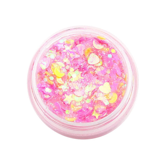 1PC Hot Sale Fashion Holographic Eyeshadow Sequins Gel Hair Lips Makeup Eye Eyebrow Shimmer Glitter Decoration Portable Cosmetic