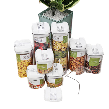 Airtight Food Storage Containers Square Nine-piece Easy-to-buckle Cans