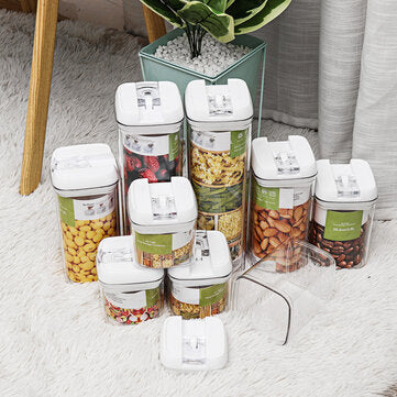 Airtight Food Storage Containers Square Nine-piece Easy-to-buckle Cans