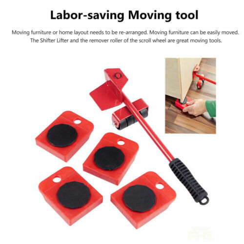 Heavy Furniture Moving Lifter Roller Move Tool Set Wheel Mover Sliders Kit AU