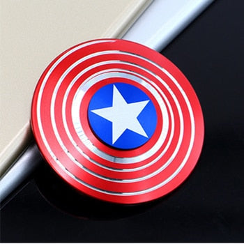 【American Captain】Fidget Spinner American Captain Fast Bearing Spider Finger Hand Spinner gyro EDC ADHD Rotation Anti Stress Aluminum alloy