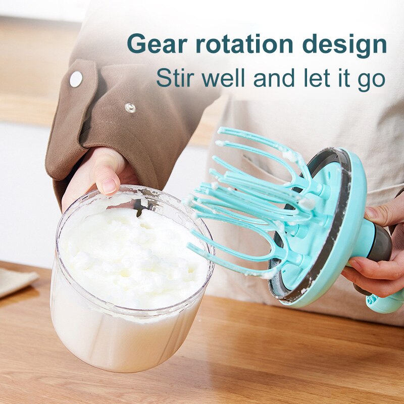 Hot Sale Cream Whisk Manual Household Small Semi-Automatic Egg White Milk Foam Cake Egg Hand-cranked Whisk