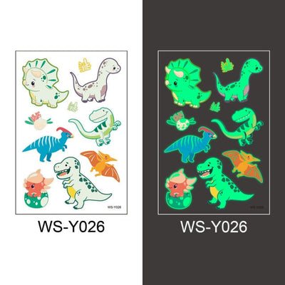 Tattoo Stickers Luminous Child Kid Temporary Fake Tattoos Glow Paste on Face Arm Leg for Children Body Art Mermaid Sticker