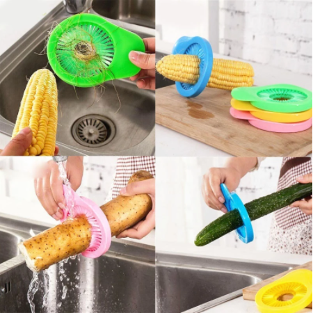 Fruit Vegetable Cleaner Tools Corn Yam Radish Wash Brush Round Vegetable Surface