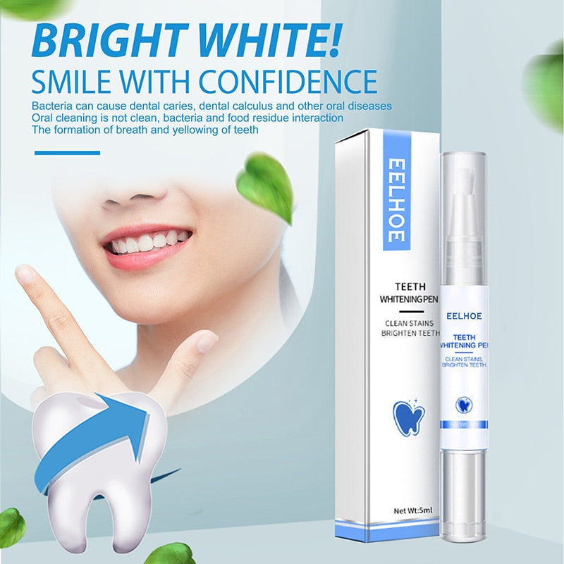 5ml Teeth Whitening Pen Cleaning Serum Oral Care Remove Stains Tooth Cleaning Bleachment Oral Hygiene Care Teeth Whitener TSLM2