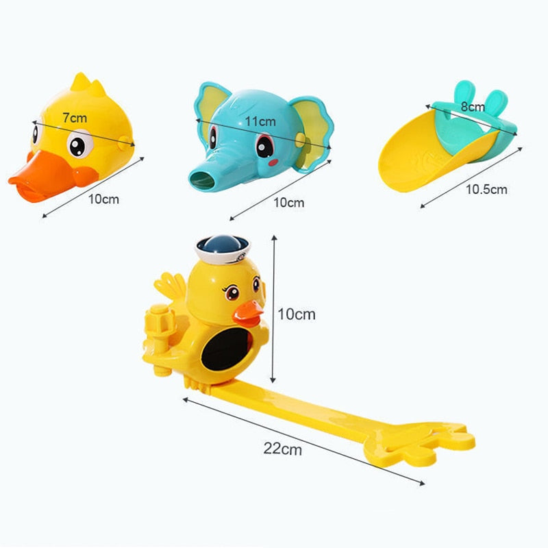 Cartoon Faucet Extender for Kids Hand Washing In Bathroom Sink Accessories Water Pipe Splash-proof Convenient for Baby Washing