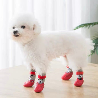 Little dog socks Teddy waterproof  anti scratch foot cover Anti Dirt pet knee pad shoe cover