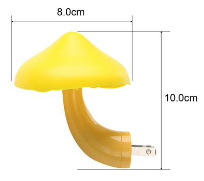 Night Lights Mushroom Shape Automatic Sensor Bedroom Decor Wall Lamps for Kid Room Bedside Lamp US/EU Plug