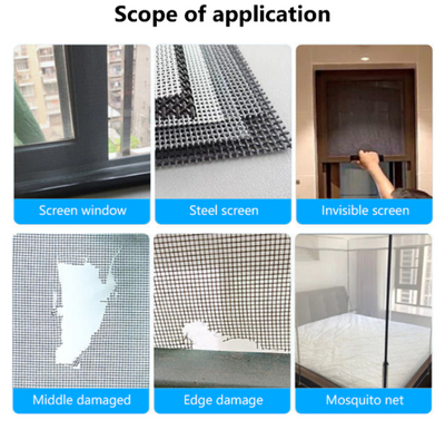 Fix Net Window Home Adhesive Anti Mosquito Fly Bug Insect Repair Screen Wall Patch Stickers Mesh Window Screen Window Net Mesh