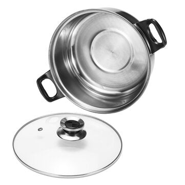 6 Pcs Cookware Set Stainless Steel Pots Frying Pan