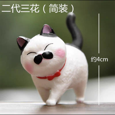 [mystery box!!!]mini kawaii bell cat Japan Anime lovely simulation animal Cat PVC action figure decoration toy collectible model kids toys gift