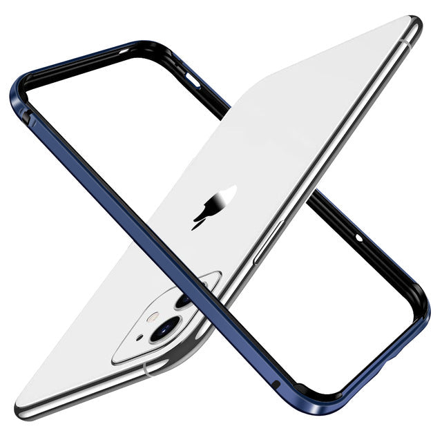 Bumper Case For iPhone 12 Mini 11 Pro Max 12Pro 11Pro XR X XS Luxury Aluminum Metal Silicone Phone Frame Blue Black Accessories