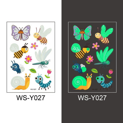 Tattoo Stickers Luminous Child Kid Temporary Fake Tattoos Glow Paste on Face Arm Leg for Children Body Art Mermaid Sticker