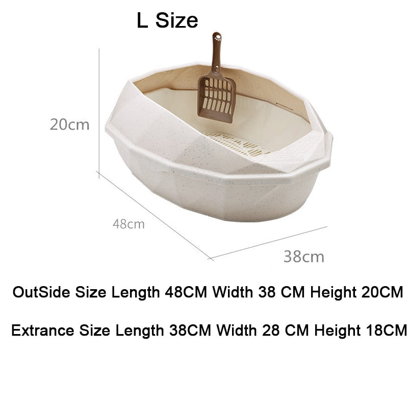 2022 cat Litter Box Semi-closed Anti-Splash Reusable Cat Bedpans Pet Toilet Cleaning Supplies Small Cat Toilet Semi-closed