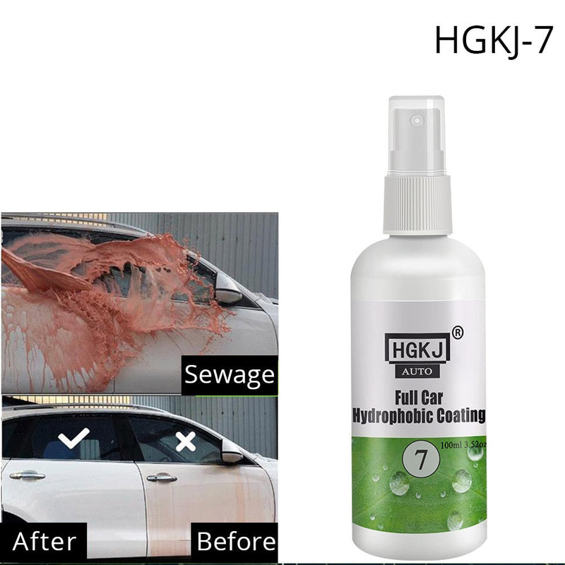 HGKJ-7 20/50 Water Car Cleaning Paint Cleaner Polishes Hydrophobic Water Rain Spray Auto Windshield Glass Repellent Nano Coating