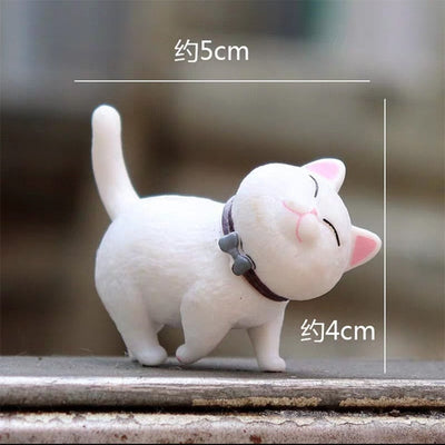 [mystery box!!!]mini kawaii bell cat Japan Anime lovely simulation animal Cat PVC action figure decoration toy collectible model kids toys gift