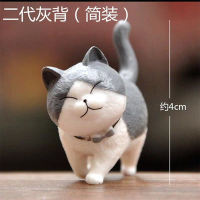 [mystery box!!!]mini kawaii bell cat Japan Anime lovely simulation animal Cat PVC action figure decoration toy collectible model kids toys gift