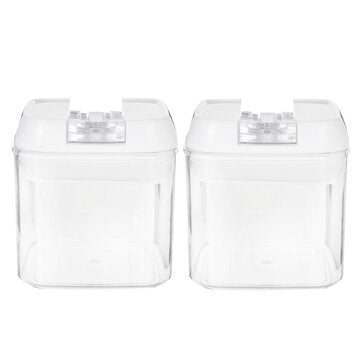 7PCS Airtight Stackable Dry Food Storage Container Cereal Transparent