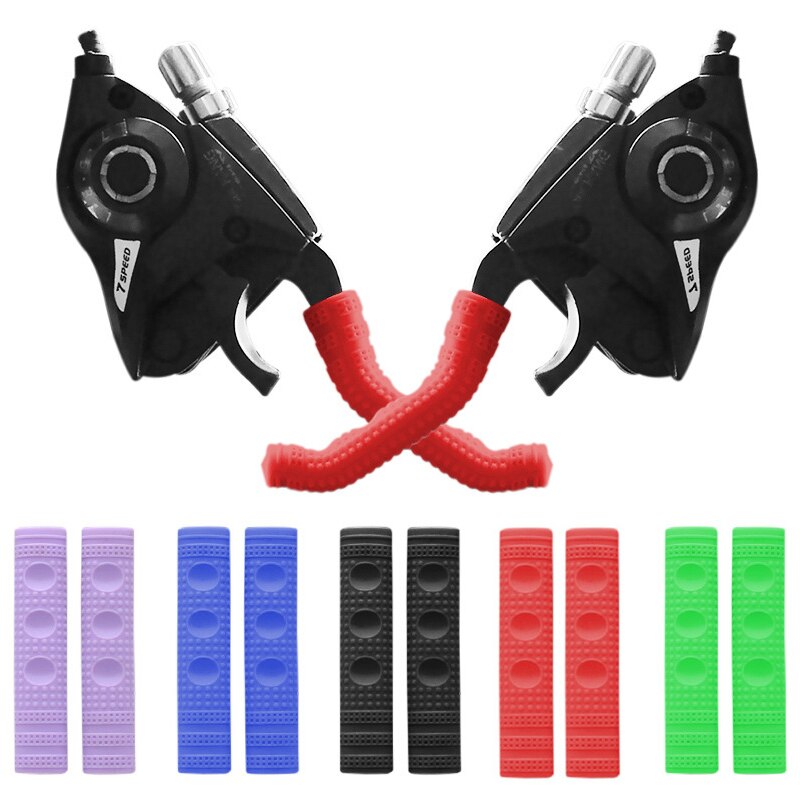 Bicycle Brake Handle Bar  Bike Brake Lever Cover Grips Mountain Road Cycling Bicycle Handle Bar Cover Brake Lever Silicone Protective Sleeve 2 pcs