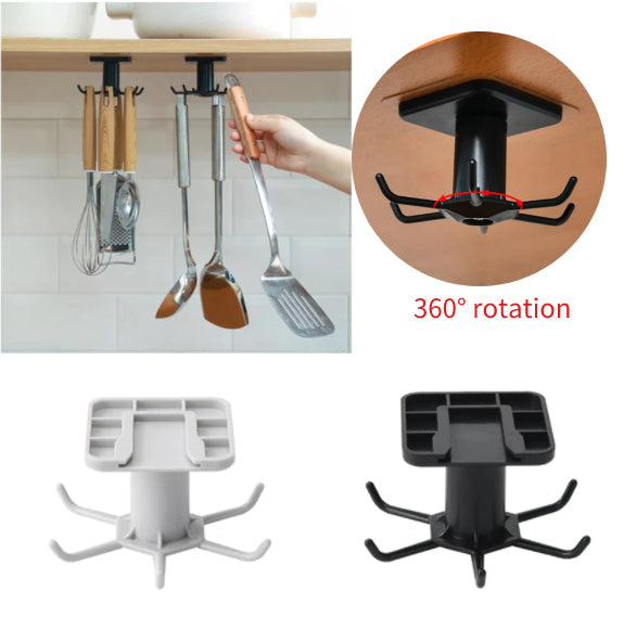 For Kitchen Organizer and Storage Kitchen Supplies Organizers Rotatable Rack Accessories Cabinet Organizer Hook Up Storage Rack