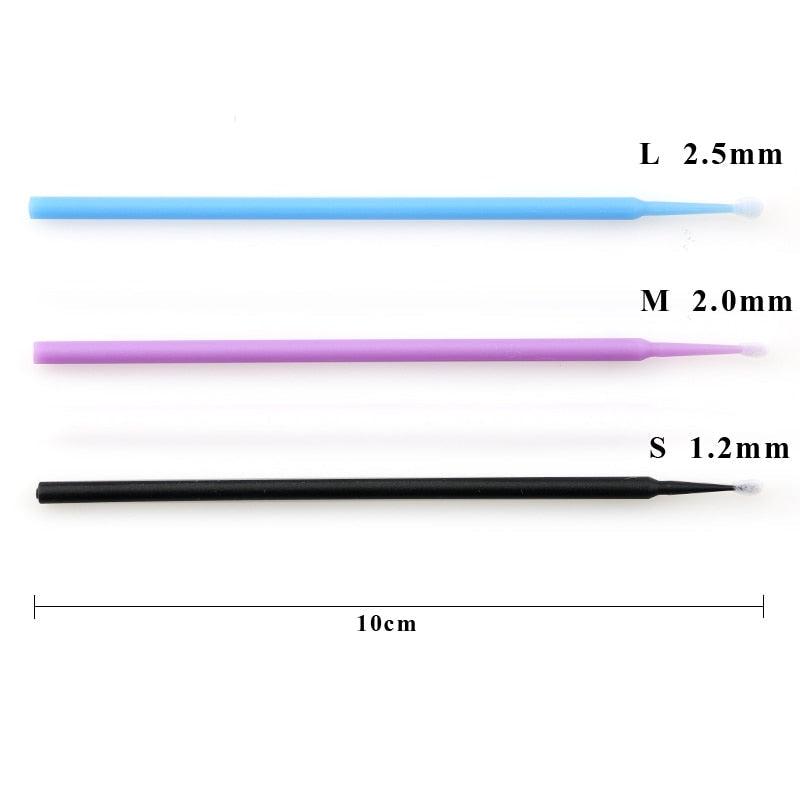 Disposable MicroBrush Eyelashes Extension  Individual Lash Removing Swab Micro Brush For Eyelash Extension Tools