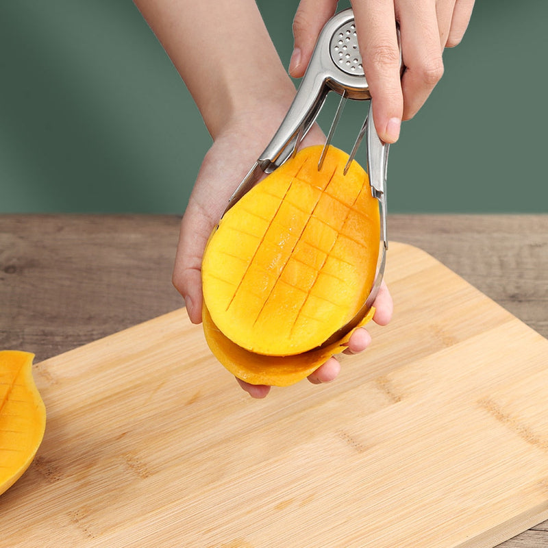 Stainless Steel Gadgets Peeler Manual Golden Mango Slicer Fruit Peeling Tools Pawpaw Digging Eating Cutting Artifact Knife Tool