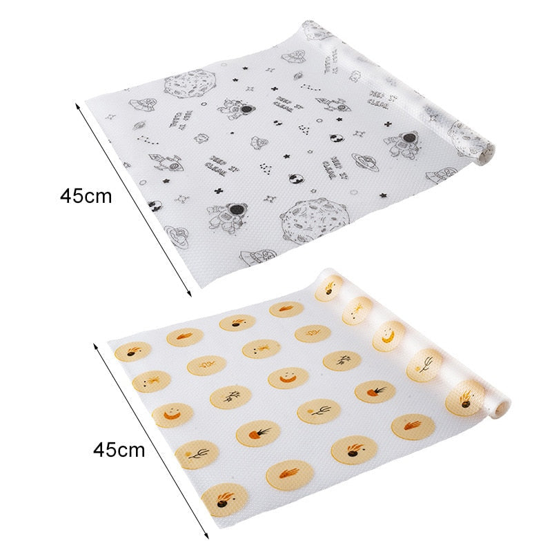 Oil-proof moisture kitchen table shelf liner  drawer mat  cupboards pad paper non slip waterproof closet placemat