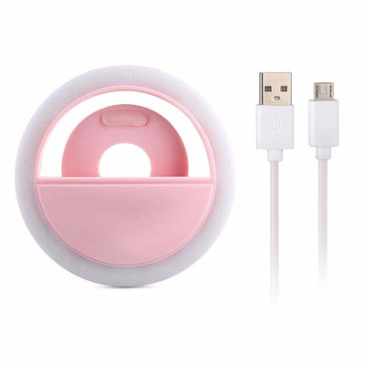 Mini Mobile Phone LED Selfie Light Anchor Beauty Lens Live Rechargeable Broadcast Artifact Round Ring Mobile Phone Fill Light