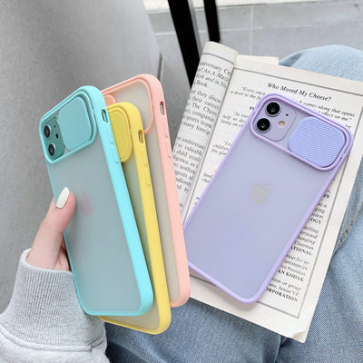 【Full Models Phone Case】Camera Lens Protection Phone Case on For iPhone 11 12 Pro Max 8 7 6 6s Plus Xr XsMax X Xs SE 2020 12 Color Candy Soft Back Cover