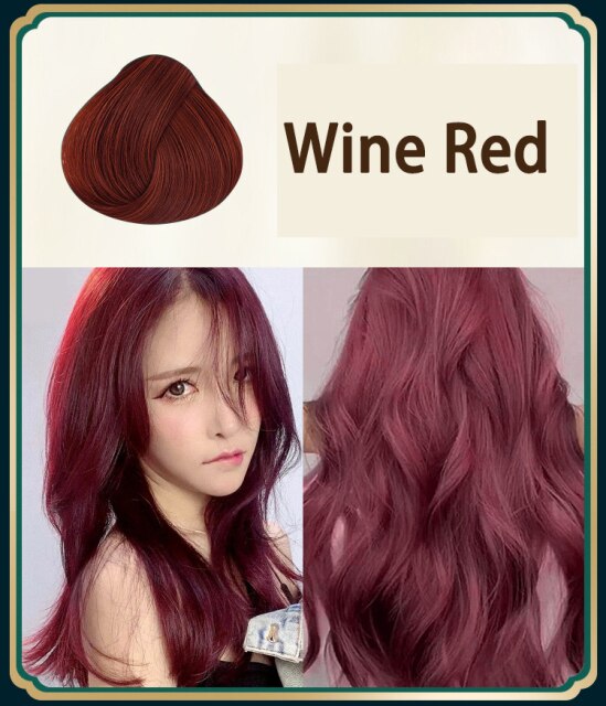 500ml Natural Essence Hair Color Comb Permanent Hair Coloring Shampoo Professional Dying Long Lasting Hair Dye with Comb