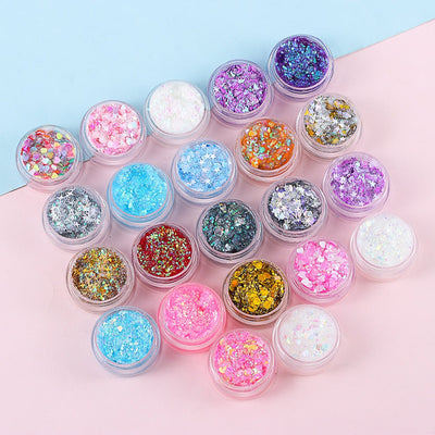 1PC Hot Sale Fashion Holographic Eyeshadow Sequins Gel Hair Lips Makeup Eye Eyebrow Shimmer Glitter Decoration Portable Cosmetic