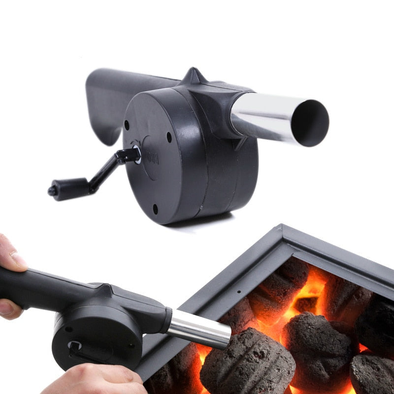 Hand BBQ Fan Outdoor BBQ Fan Air Blower For Barbecue Picnic Manual Grill BBQ Fan Fire Bellows