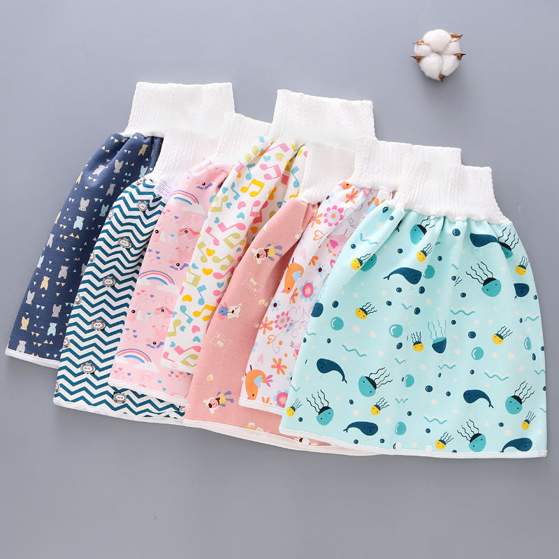 Comfy Children& Adult Diaper Skirt Shorts Childrens Diaper Skirt Shorts Waterproof Absorbent Cloth Reusable Diapers Pants