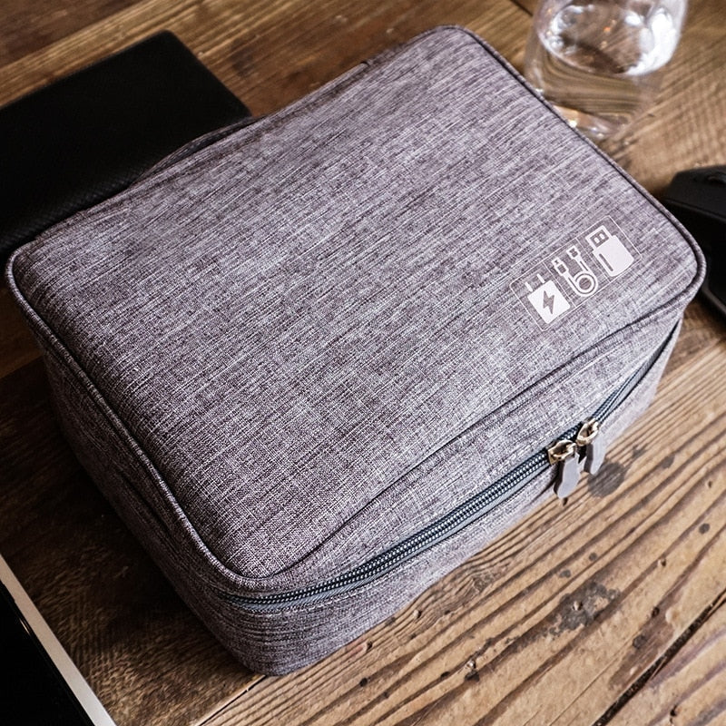 HOT Travel Cable Bag Portable Digital USB Gadget Organizer Charger Wires Cosmetic Zipper Storage Pouch kit Case Accessories Supplies