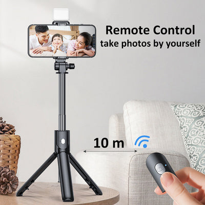 Extendable bluetooth Tripod Selfie Stick