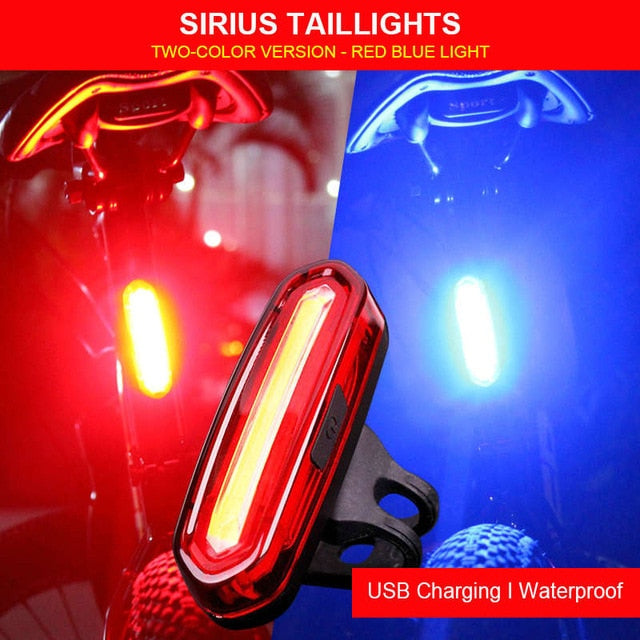 Bike Taillight Waterproof Riding Rear light Led Usb Chargeable Mountain Bike Cycling Light Tail-lamp Bicycle Light