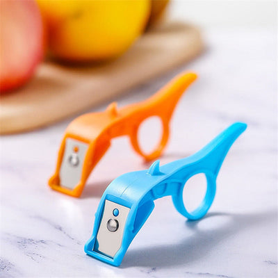 2 In 1 Apple Peeler Slicer Cutter Bar Hand Held Pear Peeler Ring Portable Orange Opener Creative Kitchen Accessories Gadgets