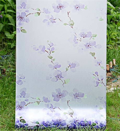 Decorative Privacy Vinyl Window Adhesive Film Window Sticker Decals Waterproof Sun UV Protection Bamboo Sliding Door Bathroom