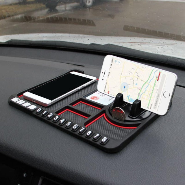 Non Slip Silicone Car Anti-Slip Mat Auto Phone Holder Sticky Anti Slide Dash Phone Mount Parking Number Card Car Pad Mat Gadget